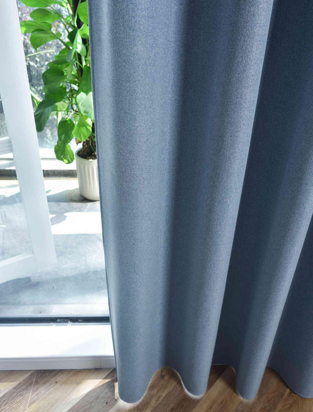 VORHANG MÜNCHEN DARK HxB 225x145 cm Blau - Blau, Textil (145/225/225cm) - Gardinenbox