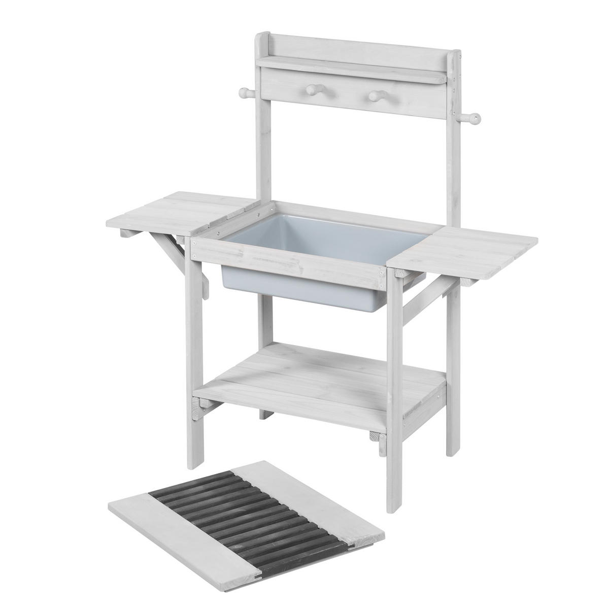 MATSCHKÜCHE 'BBQ' Matschküche 'BBQ' grau - Grau, Holz (82/35cm) - Roba