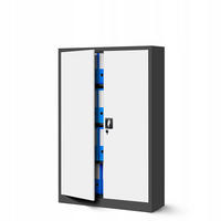 BÜROSCHRANK KEVIN - Anthrazit/Weiß, Metall (90/140/40cm) - Jan Nowak