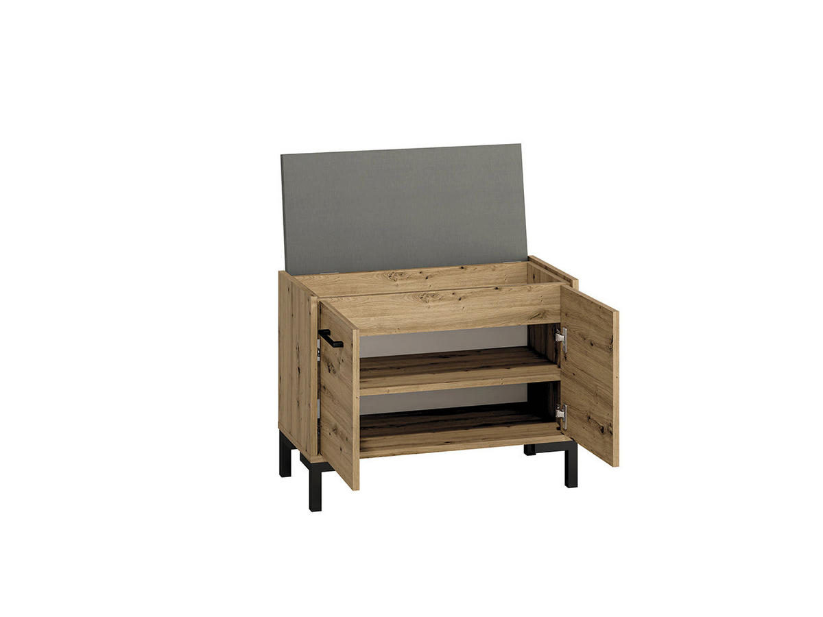 SCHUHSCHRANK – 70 cm – Nevio – Eichefarben - Eichefarben, Holzwerkstoff (70/54/34cm) - hi-markt