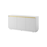KOMMODE Roy 154 Weiß, mit geriffelter Front - Weiß, Holzwerkstoff (154/72/39cm) - Bettso