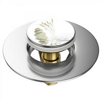 WASCHBECKENSTÖPSEL Pop-Up Balance - Weiß, Metall (6/4/5cm) - Sanilo