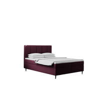 BOXBETT Mit Bettkasten Matratze ADEL Stoff Monolith Rotwein 160x200 cm H2-Pocket - Bordeaux, Holz/Textil (160/200cm) - Kaiser Möbel