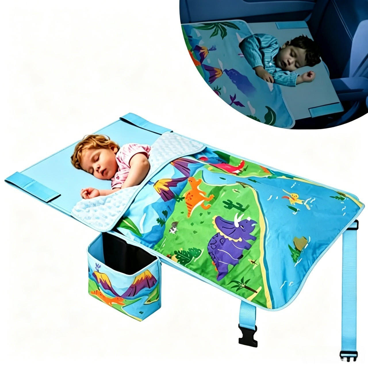 REISEBETT 80/45 cm - Blau, Textil