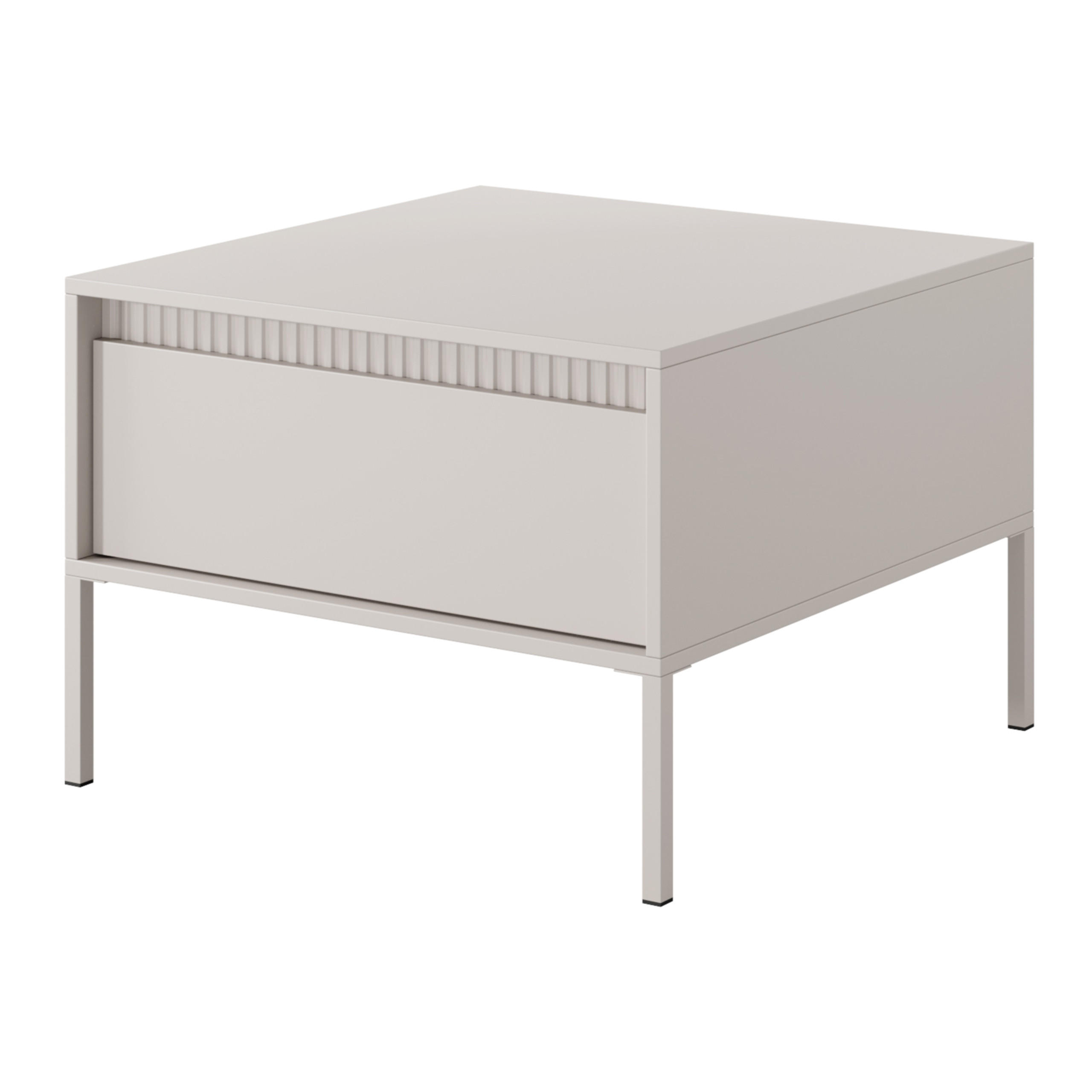 MASSENO COUCHTISCH Beige 68cm × 68cm × 48cm
