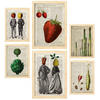 POSTER Set Mit 6 Ästhetische Küche Größe A3 & A4 Rahmen aus hellem Holz - Beige, Papier (29.7/1cm) - Nacnic