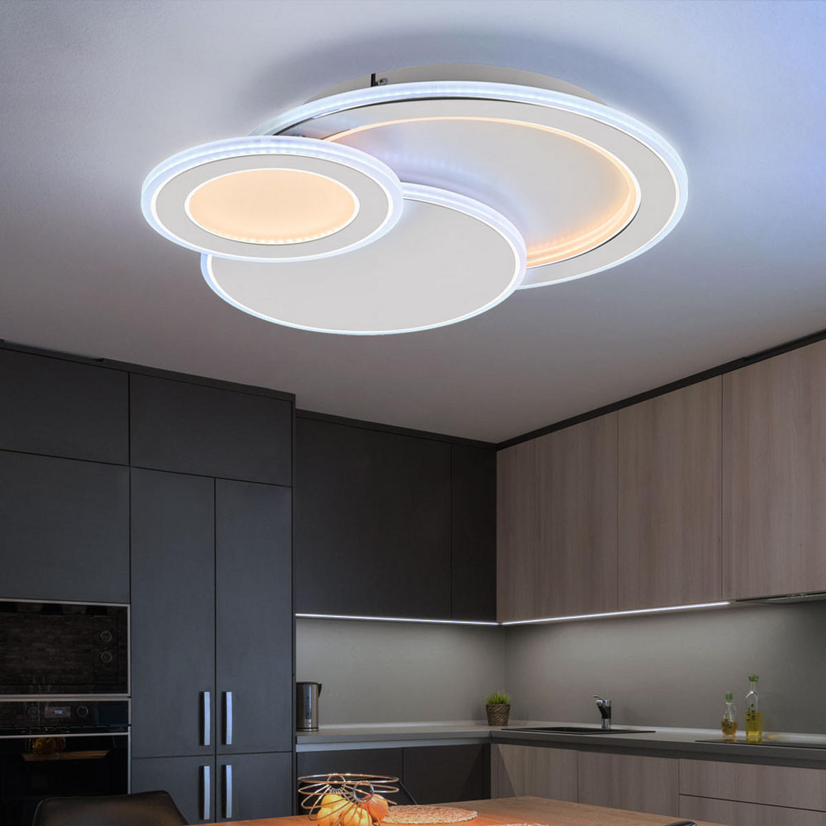 LED DECKENLEUCHTE Weiß Modern - Weiß, Metall (49/47/8cm) - Wofi