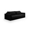 SOFA mit Schlaffunktion Krewitz, Schwarz - Schwarz, Textil (238/70/105cm) - Meblito