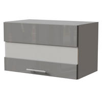 KLAPPHÄNGESCHRANK Essen W4BS/60/LAM Grau Hochglanz / Grau Matt 60 / 32,5 / 36cm - Grau, Holz/Holzwerkstoff (60/36/32.5cm) - Feldmann-Wohnen