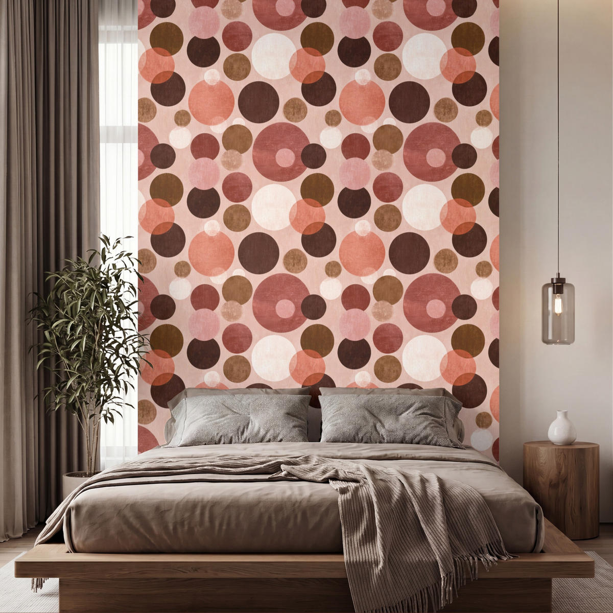 TAPETE - Kreise - Modern - Farbenfroh - 180x280 cm - Multicolor, Papier (180/280cm) - OnlyWow