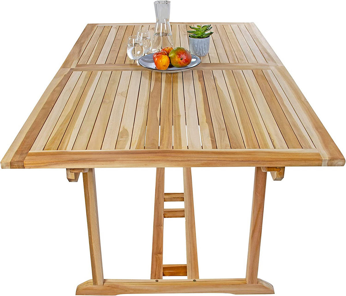 GARTENMÖBELSET 9TLG. KUBA MENORCA - Beige, Holz - SAM
