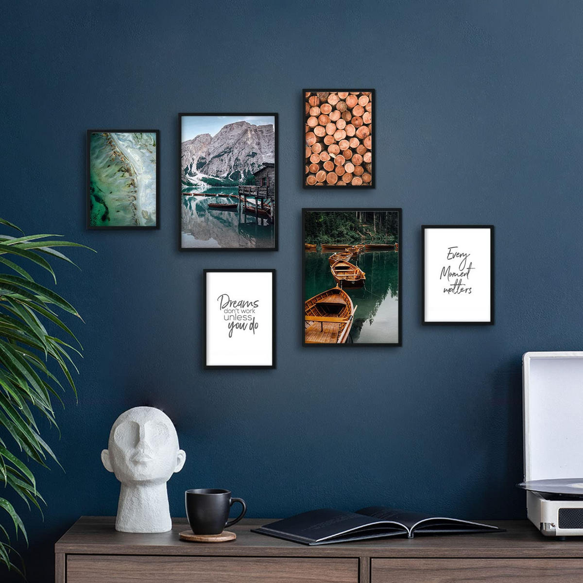 POSTER Set Mit 6 Winterberg Wandbild A3 & A4 Rahmenlos - Klar, Papier (29/3cm) - Nacnic