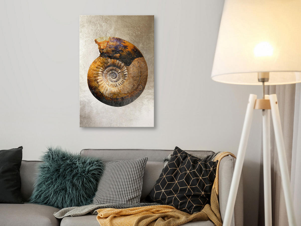 KUNSTDRUCK Braun 80/120 cm - Goldfarben/Braun, Textil (80/120cm) - KUNSTLOFT
