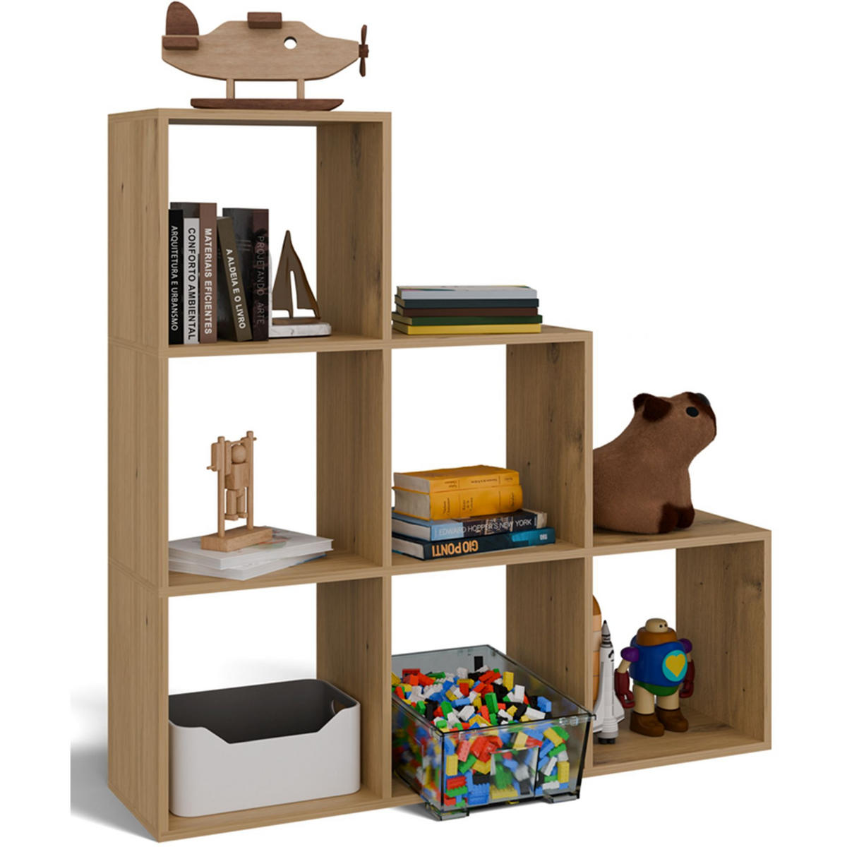 STUFENREGAL Stepi Artisan-Eiche 115 cm - Eichefarben, Holzwerkstoff (115/115/30cm) - Selsey
