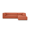 ECKSOFA rechts Ruby aus strukturiertem Stoff koralle 4 Sitzplätze - Koralle, Textil (180/273cm) - Micadoni