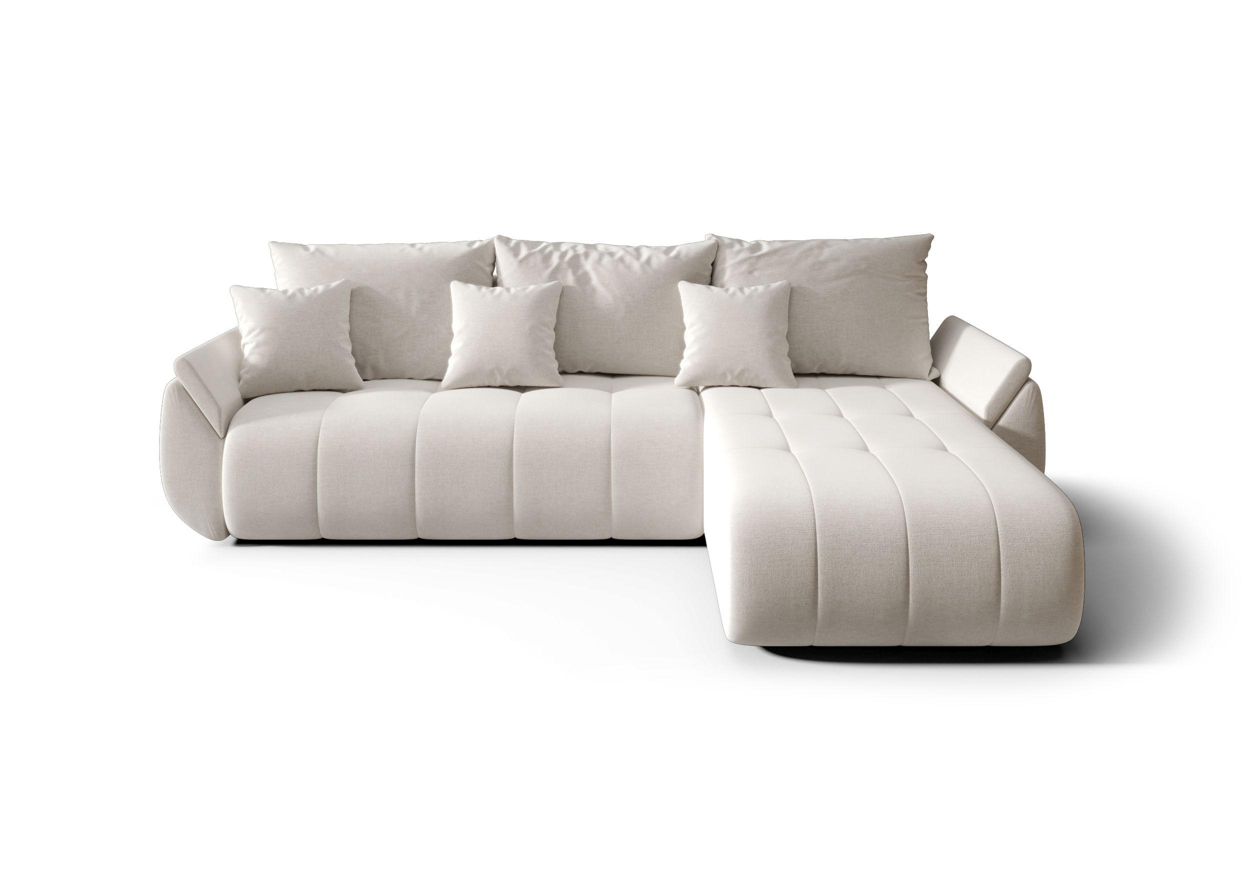 ECKSOFA mit Schlaffunktion TOKYO Wind 05 - Beige, Textil (280/185cm) - Bedante