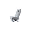 RELAXSESSEL MIKO Hellgrau Velvet - Hellgrau/Schwarz, Textil/Metall (75/115/94cm) - KAWOLA