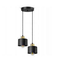 PENDELLEUCHTE BLACKSPOT - Goldfarben/Schwarz, Metall (25/25/80cm) - kiki design