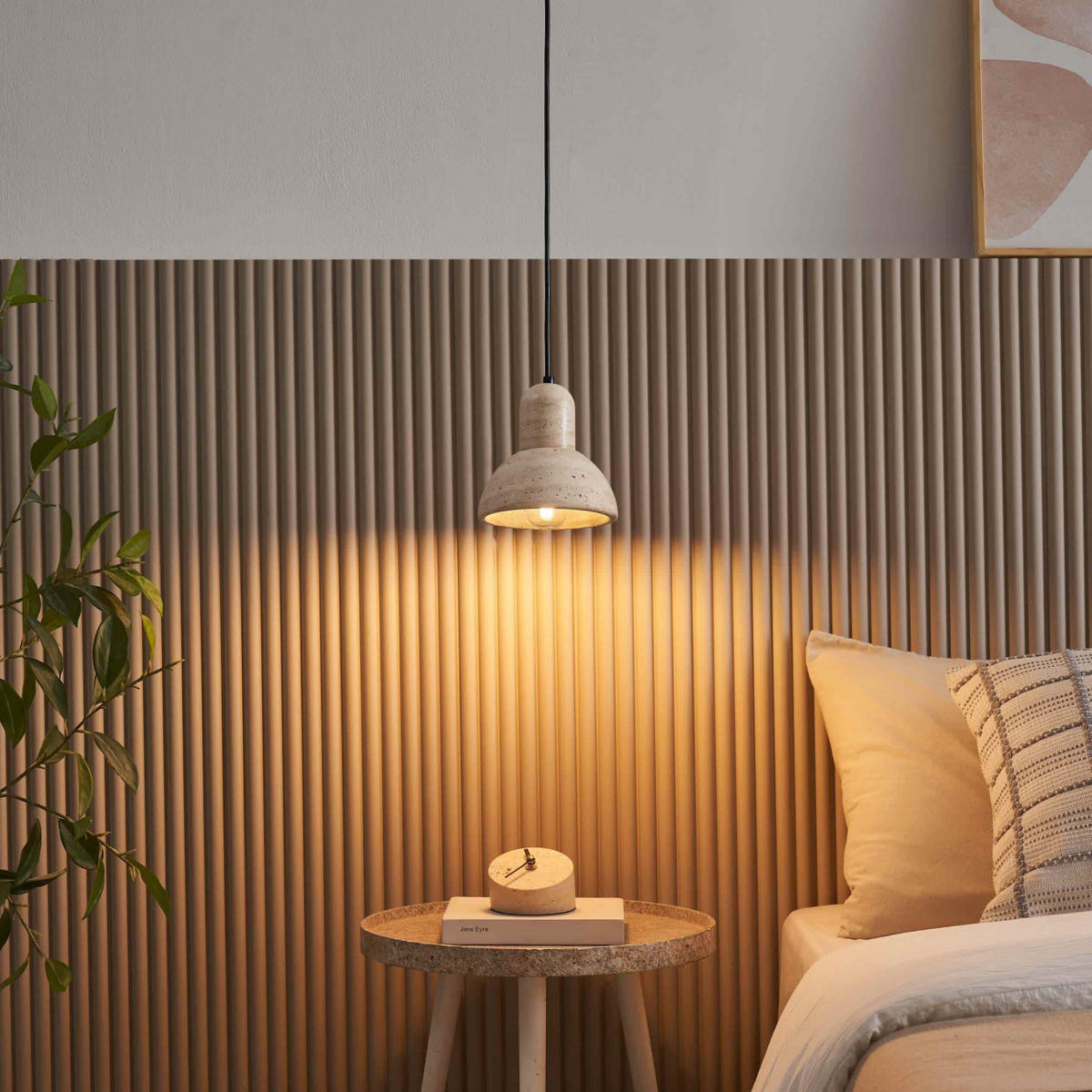 HÄNGELEUCHTE Lioren, Beige, 15cm - Beige, Stein (15/15/15cm) - KOSILUM