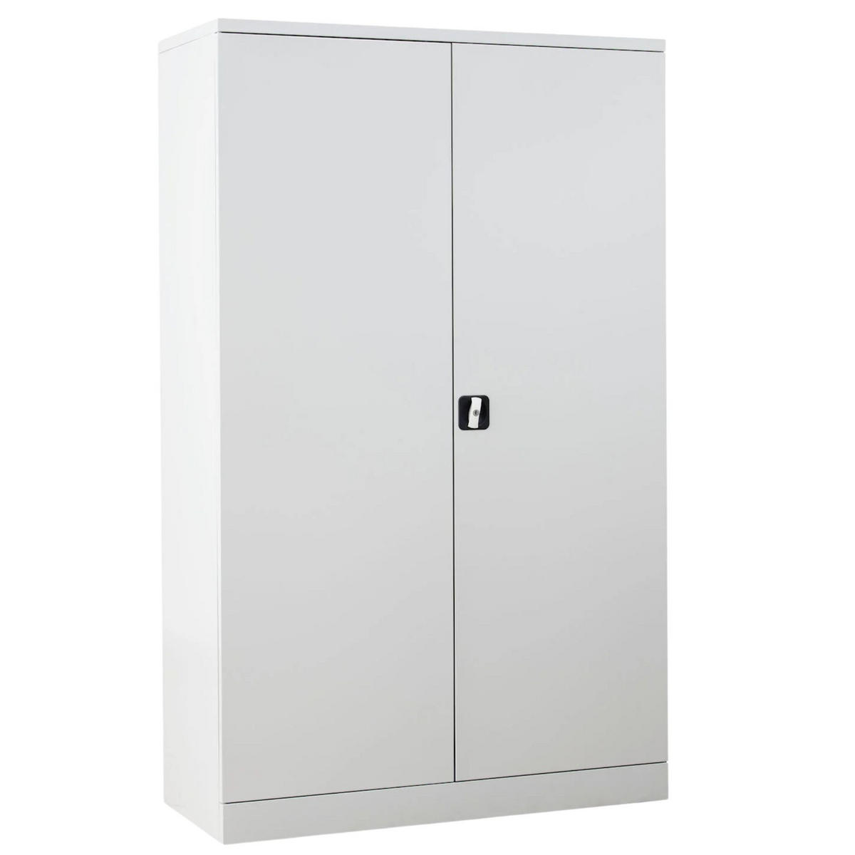 STAHLSCHRANK Bee mit 6 lackierten Fachböden 195x120x50 cm Korpusfarbe Lichtgrau Frontfarbe Lichtgrau - Hellgrau, Metall (120/195/50cm)