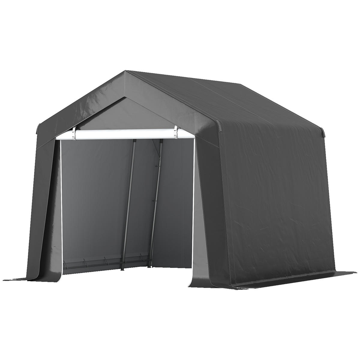 ZELTGARAGE 3x3 m DE-08167 wasserdicht mit Rolltür Dunkelgrau - Dunkelgrau, Metall (300/235/302cm) - ComfortXL