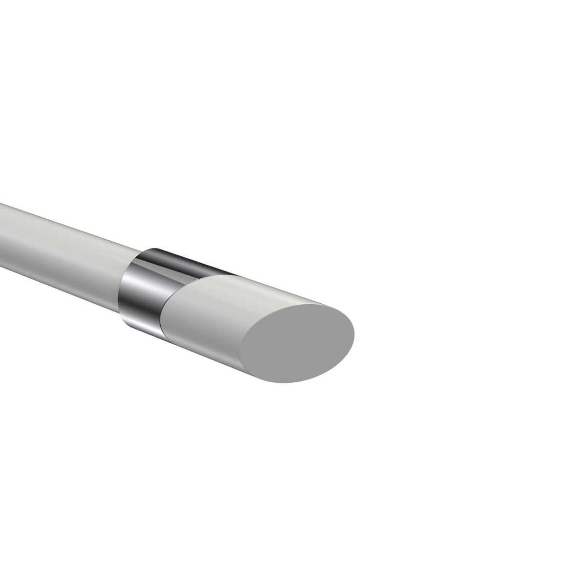ENDSTÜCKE FÜR GARDINENSTANGEN 20 mm Ø, Verano Chrom/Weiß, Packung 2 Stück - Chromfarben/Weiß, Metall (6.1/2.5/2.5cm) - INTERDECO
