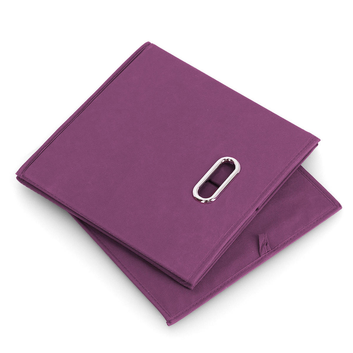 AUFBEWAHRUNGSBOX mit Griff, Vlies - Lila - Lila, Textil (32/32/32cm) - Zeller Present