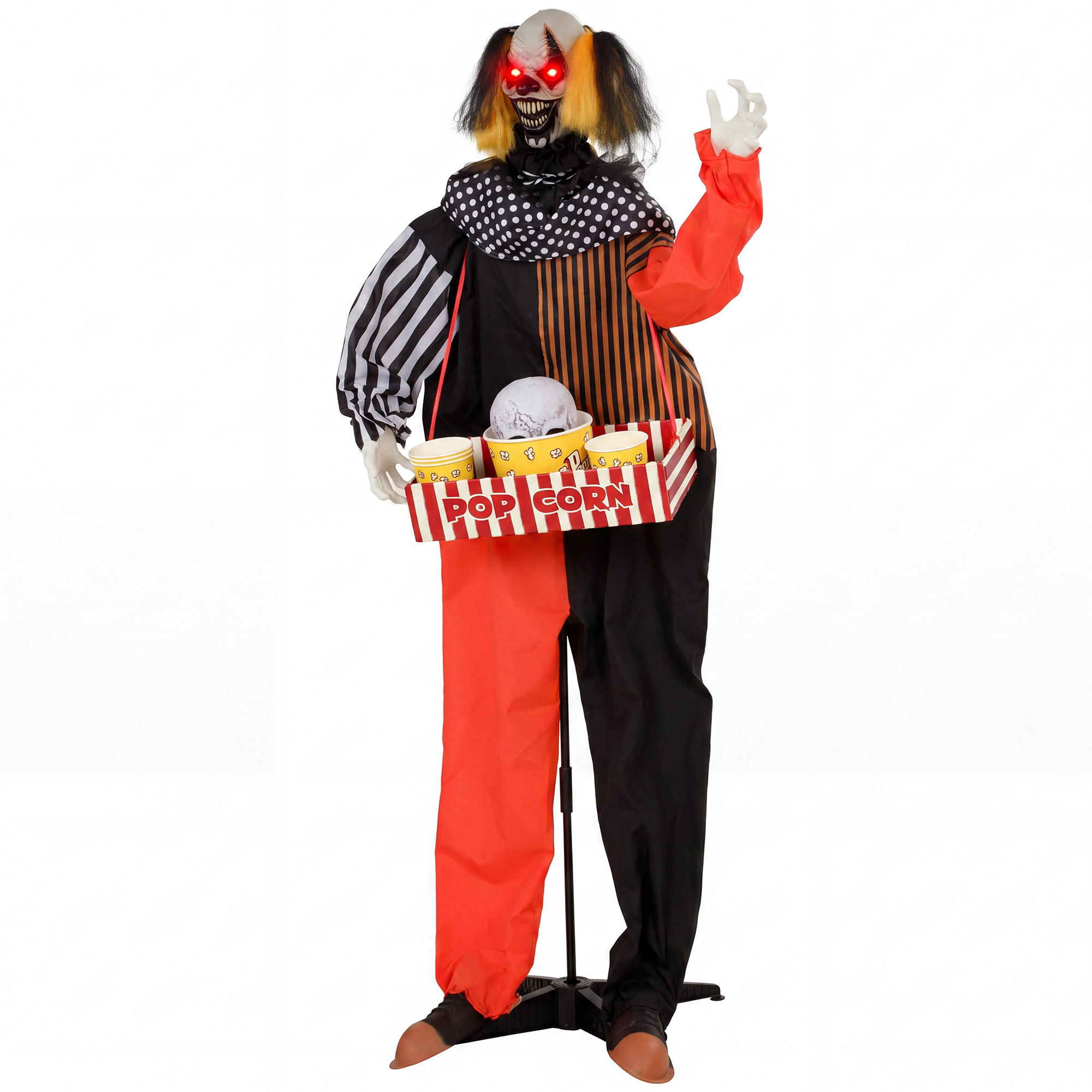 ANIMIERTE-HALLOWEEN-DEKORATION Metall Polyester Schwarz - Schwarz, Kunststoff (35/180/50cm) - HOMCOM