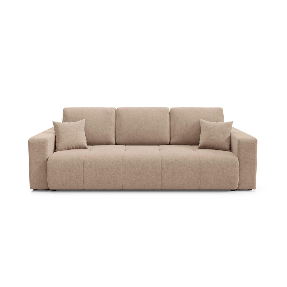 SOFA Giulia 3 Sitzplätze Beige - Beige, Holz (244/82/102cm) - Petits-meubles