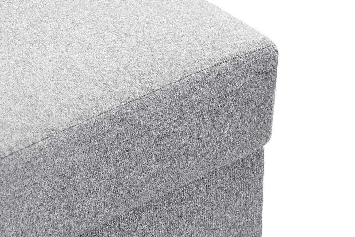 SITZHOCKER ERISO Polsterhocker aufklappbarer, Strukturstoff, hellgrau - Hellgrau/Braun, Textil (71/43/71cm) - KONSIMO®