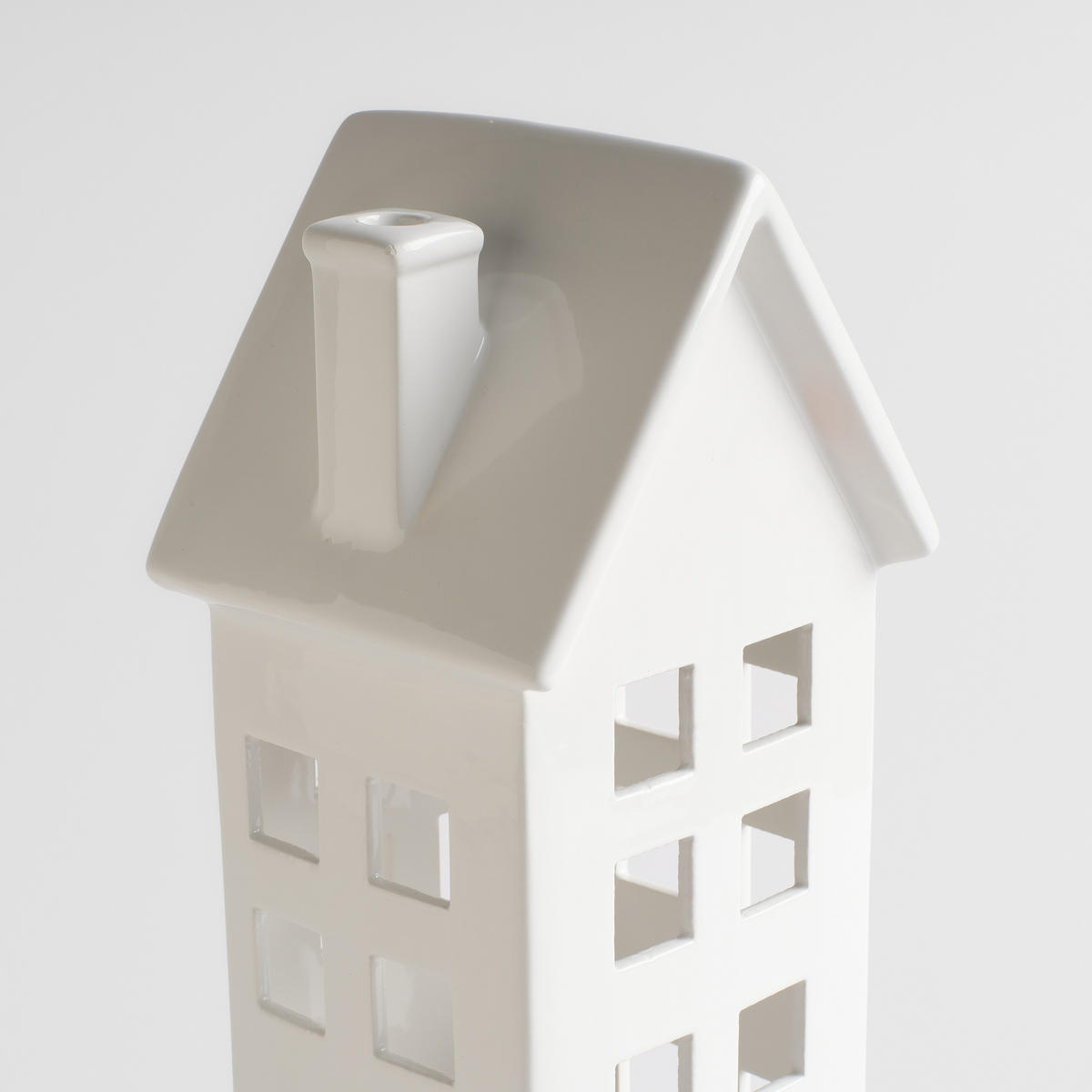 KERZENSTÄNDER Snowbound, Weiß, 40x12,5x15 cm, Dekorative Weihnachtsdeko - Weiß, Keramik (12.5/40/15cm) - home&you