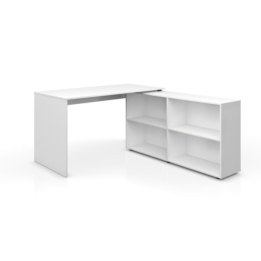 ECKSCHREIBTISCH FlexPlus Weiß 137 x 60 cm - Weiß, Holzwerkstoff (60/137/75.4cm) - Vicco