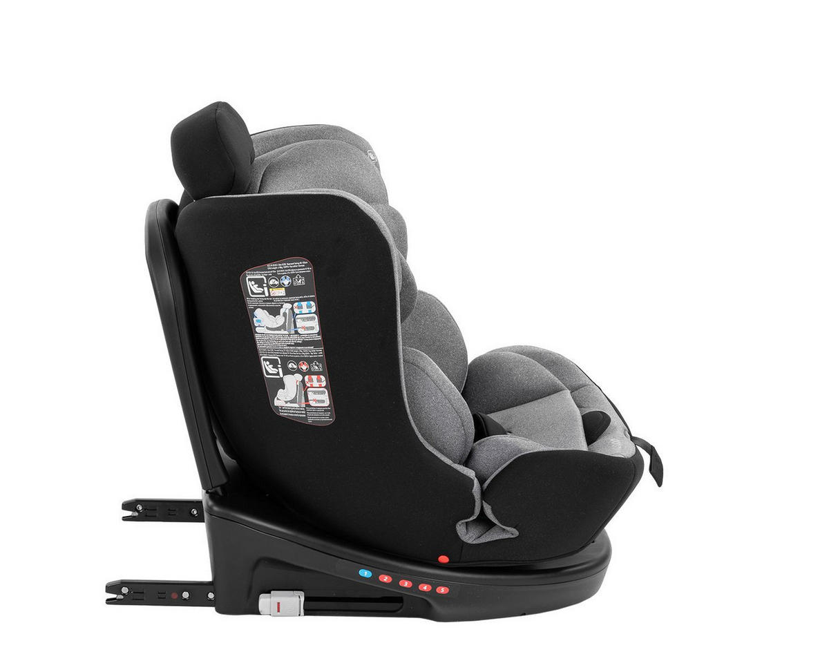 KINDERSITZ i-Safe i-Size hellgrau Isofix, Top-Tether, verstellbar - Hellgrau, Kunststoff (45/55/55cm) - Kikka boo