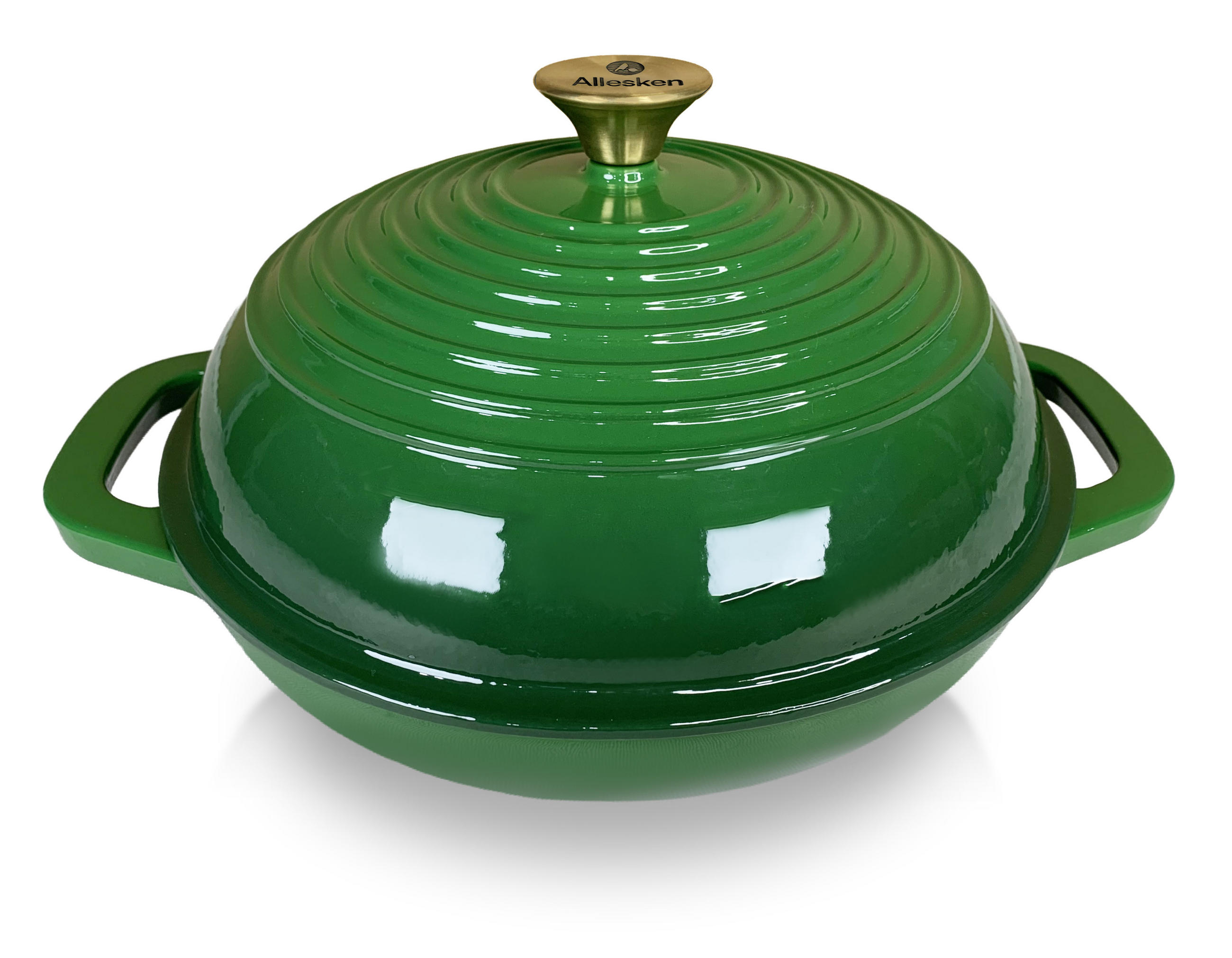 PEKAČ, litina, zelená - zelená barva, kov (37/30/7cm) - Mondex