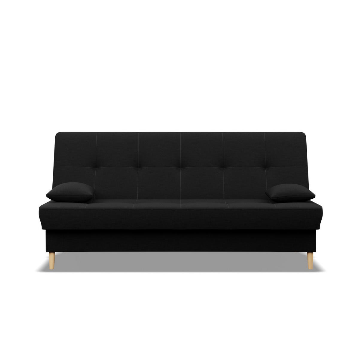 SOFA 3-SITZER MIT SCHLAFFUNKTION AVENTO Schwarz - Schwarz, Textil (93/96/200cm) - Mebligo