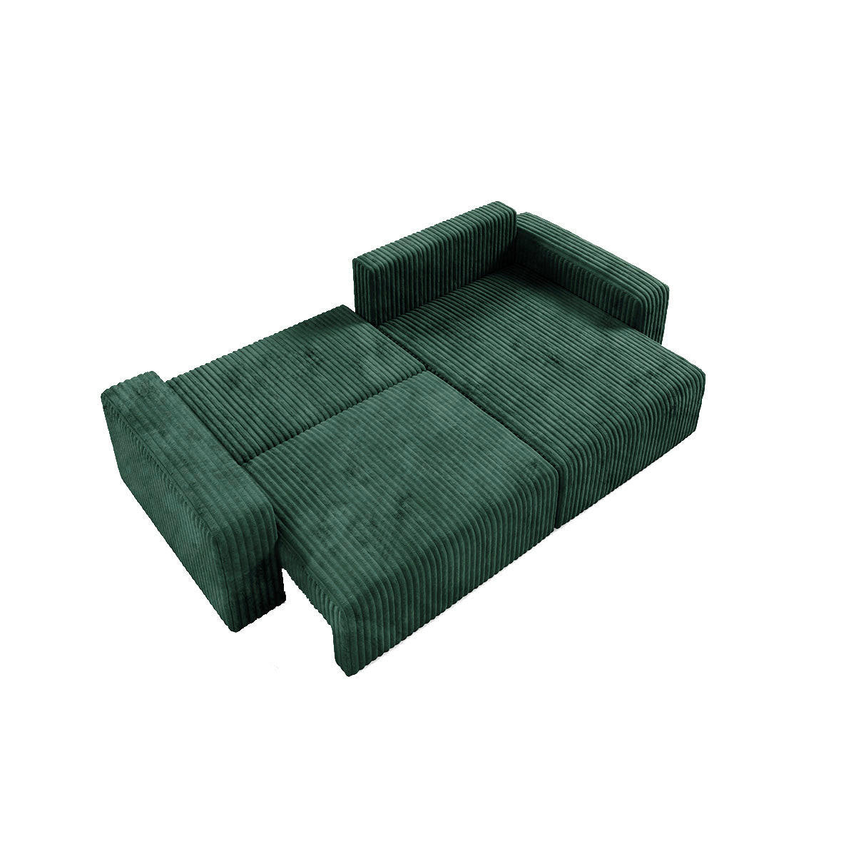 ECKSOFA Angela 3 Sitzplätze Tannengrün - Grün, Holz (252/149cm) - Petits-meubles