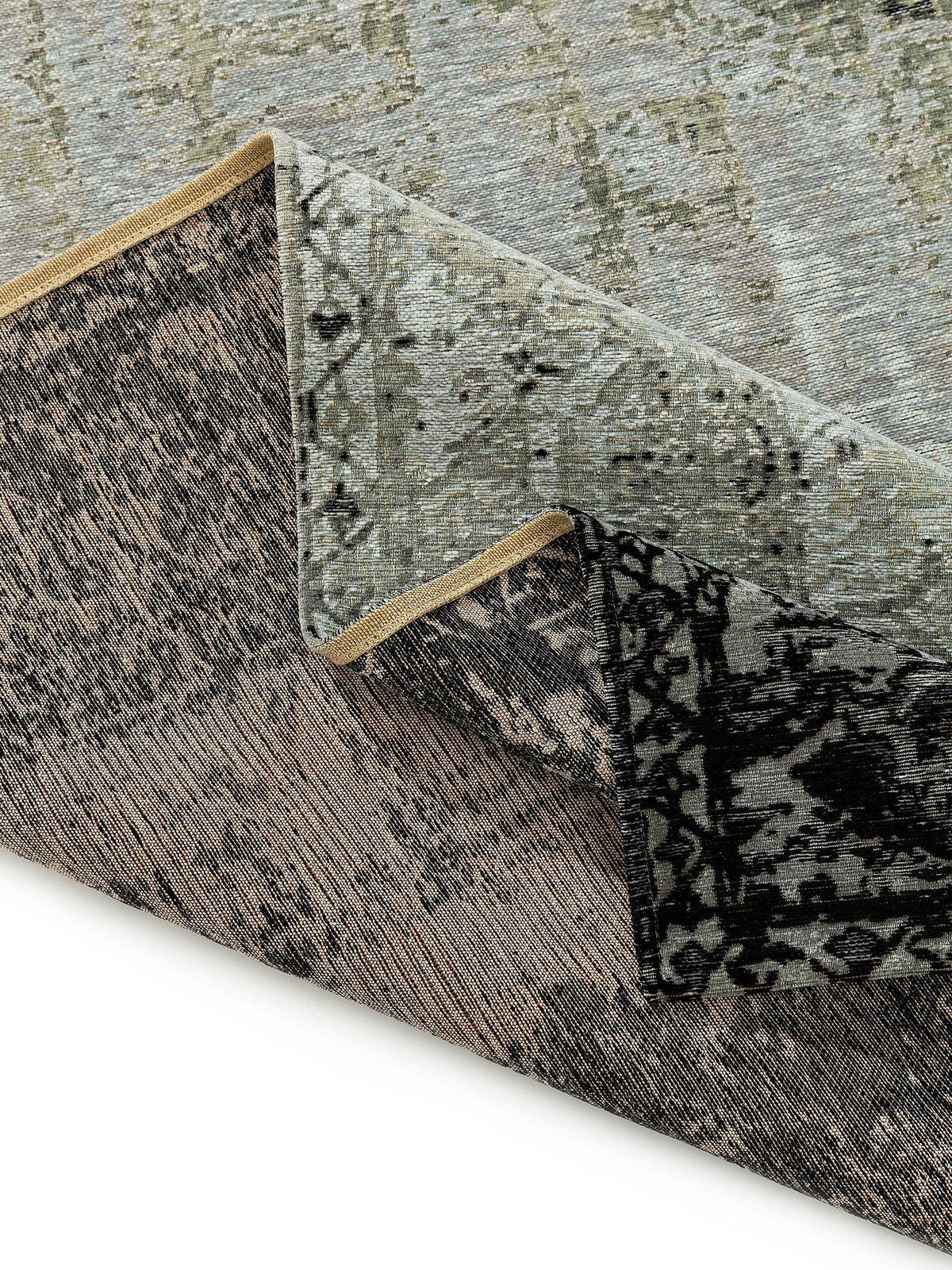 FLACHGEWEBETEPPICH Frencie Schwarz/Grau 80x165 cm - Schwarz, Textil (80/165cm) - benuta Nest