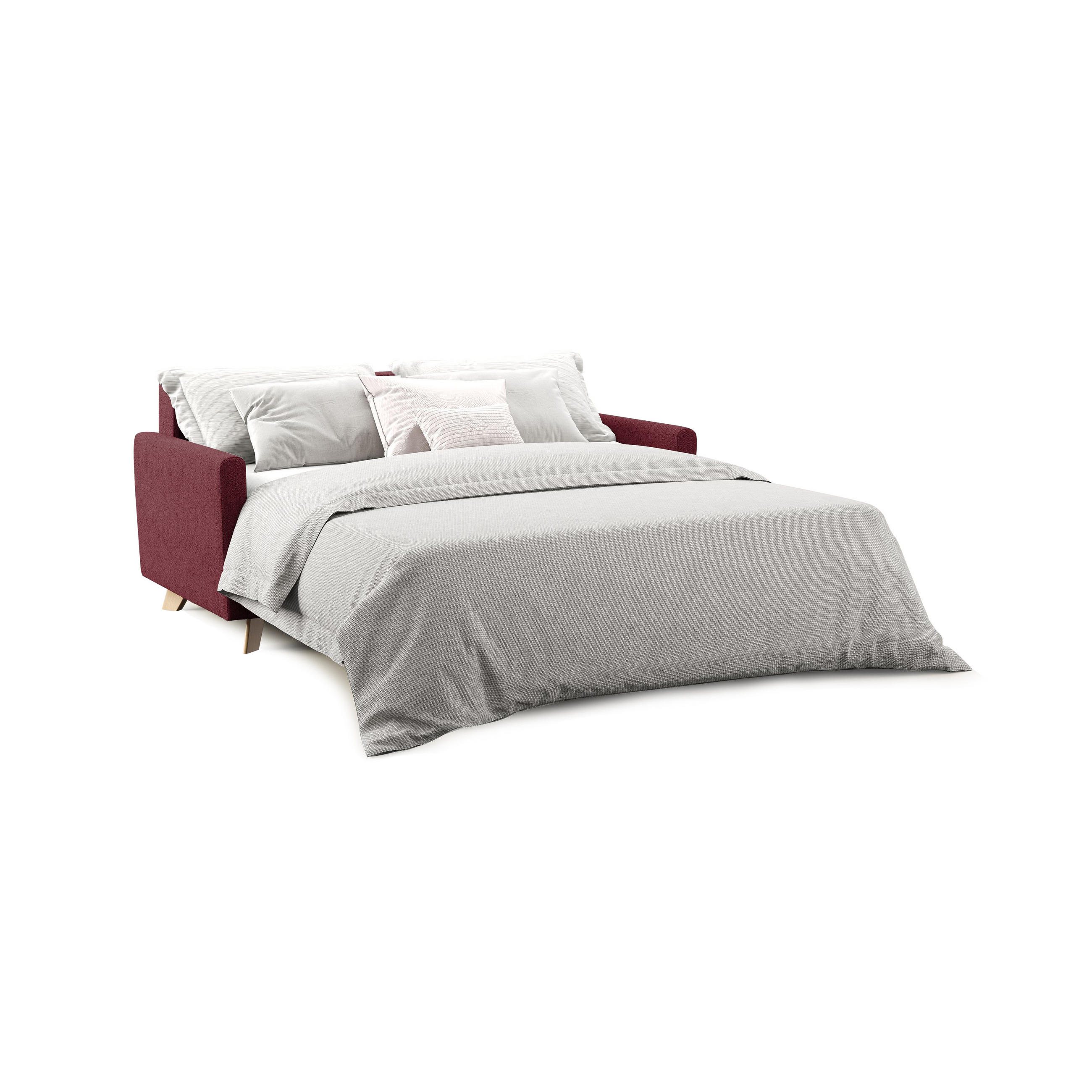 SCHLAFSOFA Edgar - Rot, Textil (160/94/97cm) - Divani.store
