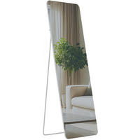 STANDSPIEGEL eckig 50/3/150 cm Glas Weiß Matt - Weiß, Glas (50/150/3cm) - CLP