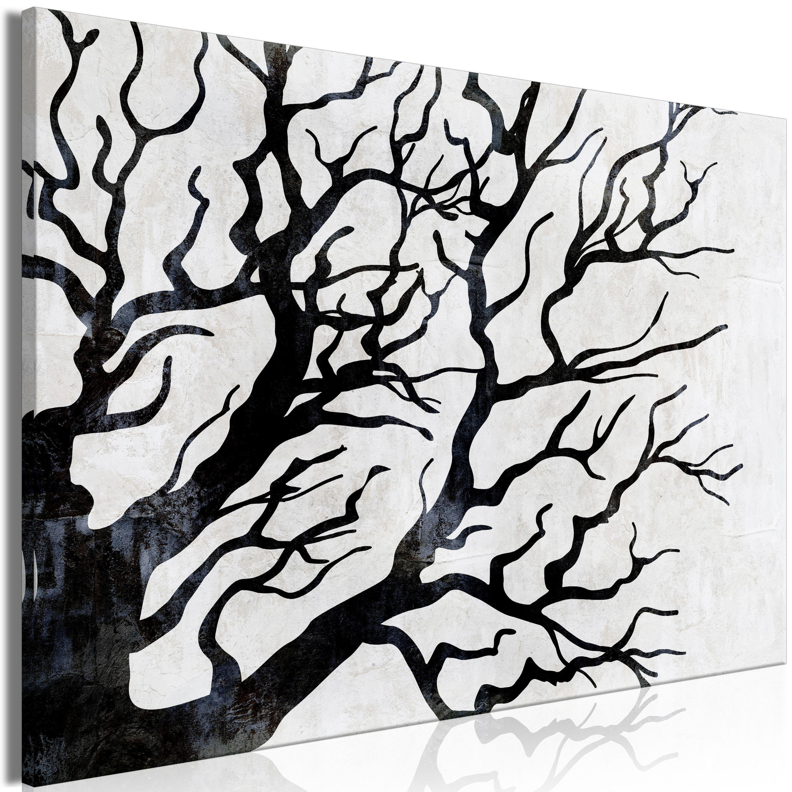 KUNSTDRUCK Schwarz-Weiß 60/40 cm - Schwarz, Textil (60/40cm) - KUNSTLOFT
