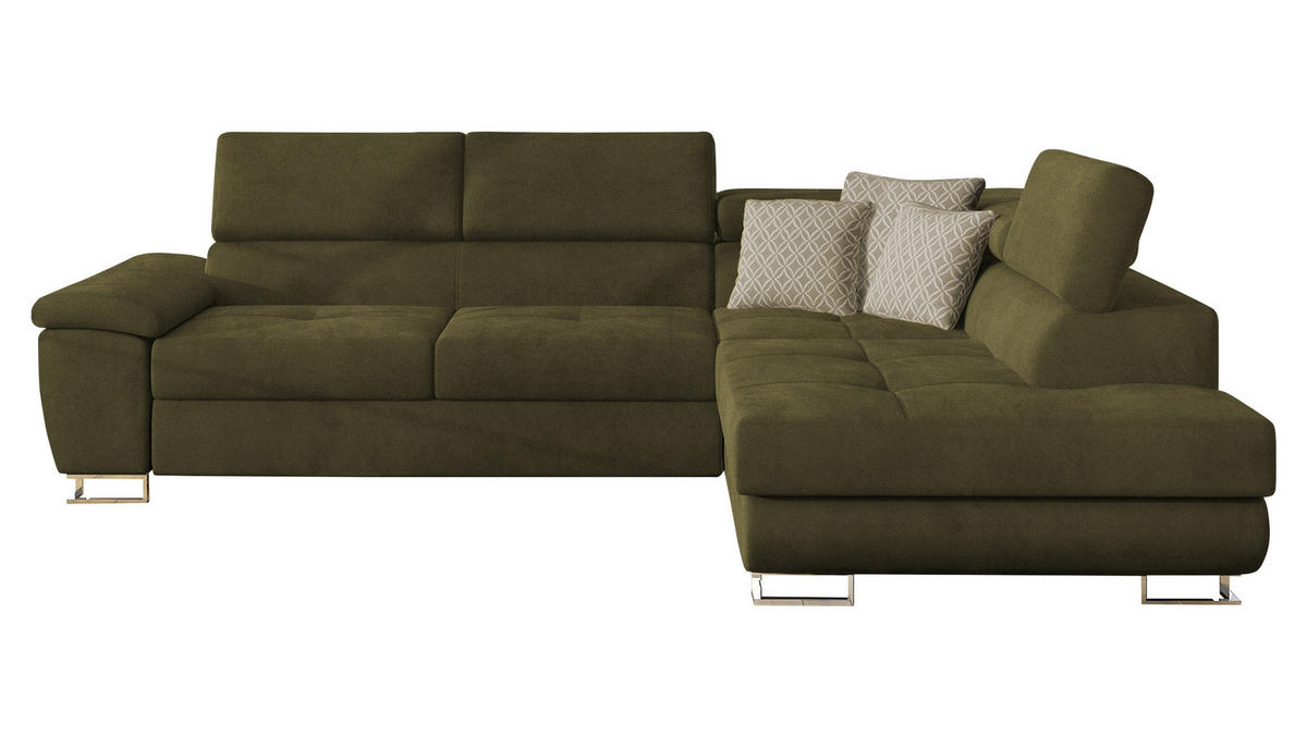ECKSOFA Cotere, Seite: Rechts - Grün, Holz/Textil (270/202cm) - MIRJAN24