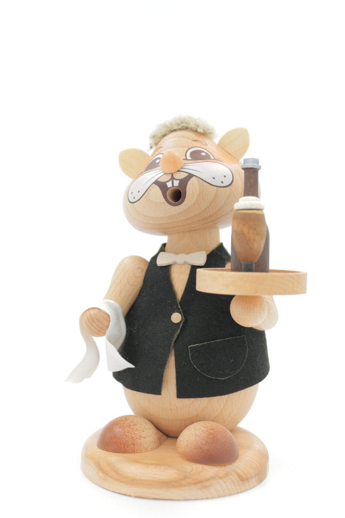 RAUCHFIGUR Hamster Kellner 18 cm - Multicolor, Holz (12/18/0.1cm)
