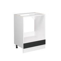 HERDUMBAUSCHRANK R-Line Anthrazit Landhaus 60 cm ohne AP - Anthrazit/Weiß, Holzwerkstoff (60/81.6/46cm) - Vicco