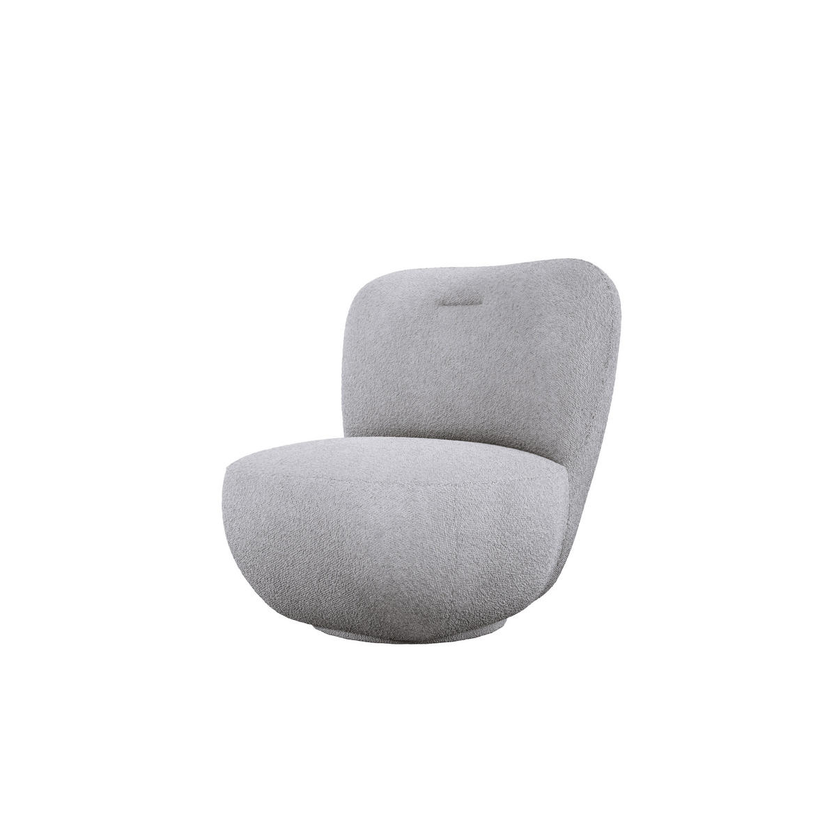 DREHSESSEL LUIS, Freistehend, Sitz drehbar 360°, 39x82x56 cm, SILBER - Silberfarben, Holz/Textil (82/72/66cm) - DomoHome