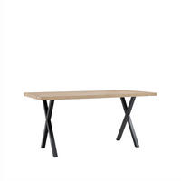 ESSTISCH Parks Schwarz 180 cm x 75 cm - Schwarz, Holzwerkstoff (90/180/75cm) - Klast Home