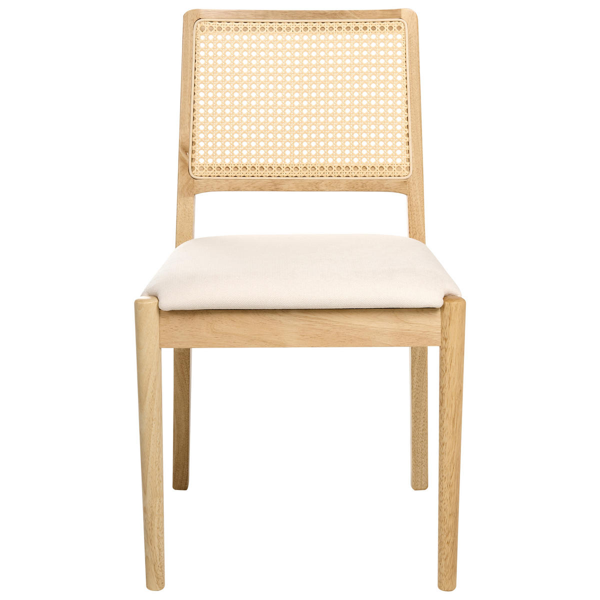 ESSZIMMERSTUHL 2er-Set Hellbraun Tamarac - Hellbraun/Beige, Holz (47/80/55cm) - Beliani