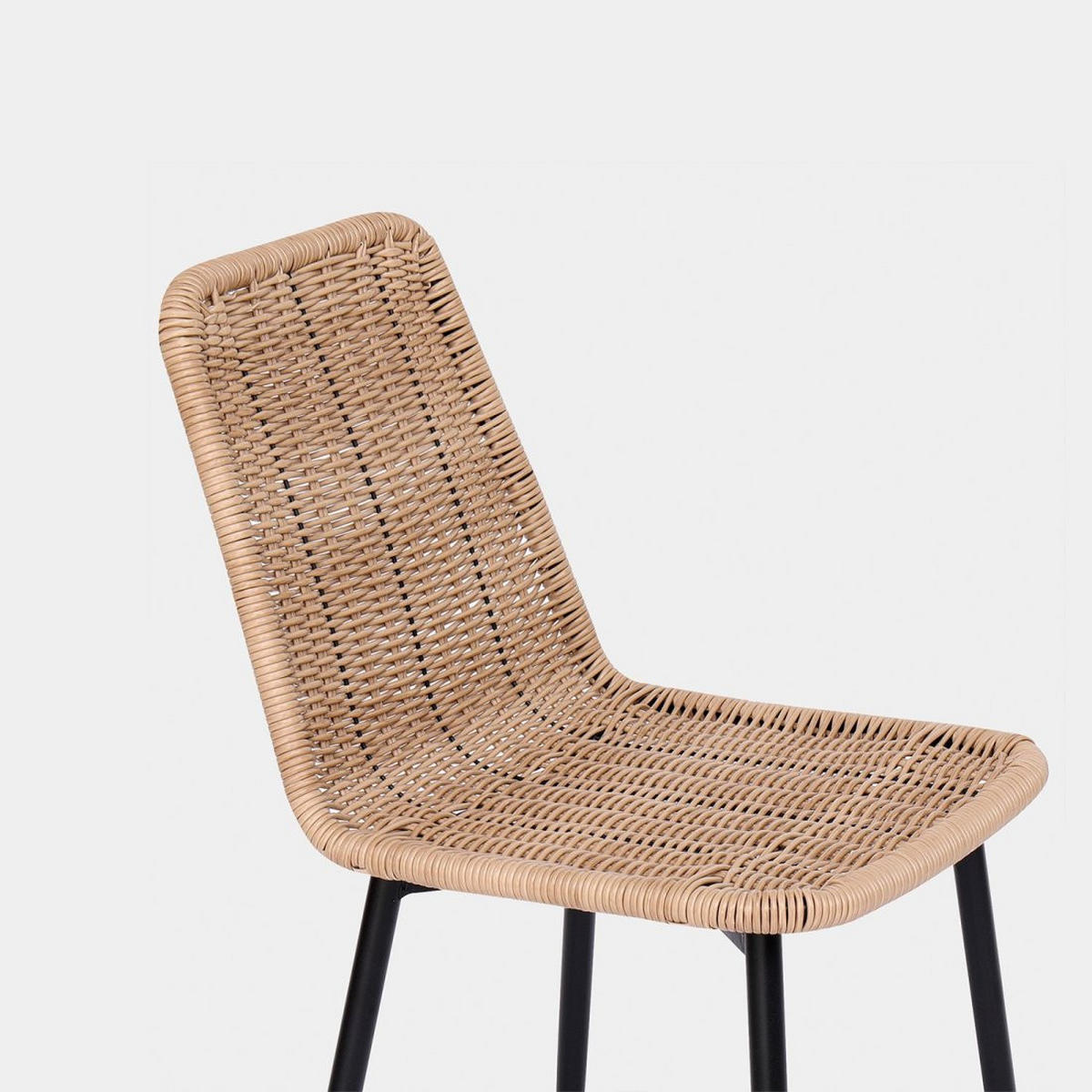 GARTENSTUHL Noah Natürlich 45 cm x 84 cm 4er-Set - Naturfarben, Kunststoff (45/84/56cm) - Klast Home