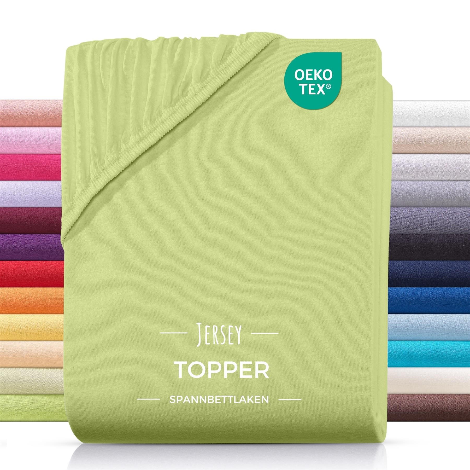 TOPPER-SPANNBETTLAKEN Jersey Bettlaken 180x200 cm Grün - Grün, Textil (180/200cm) - Carpe Sonno