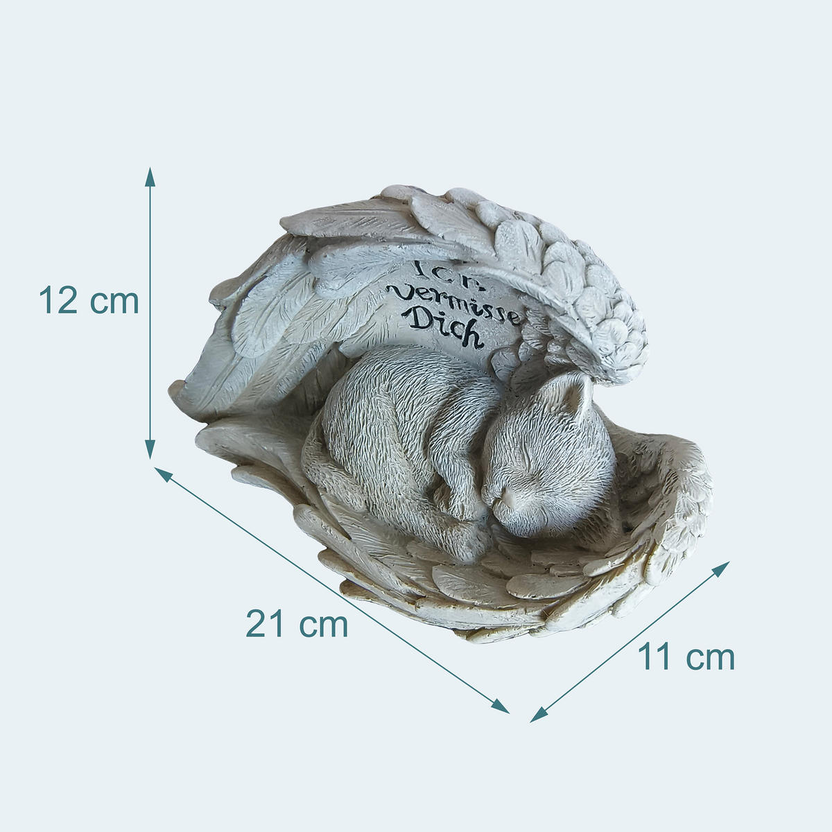 OKRAS za mačje grobove - krem, umetna masa (21/12/11cm) - Relaxdays
