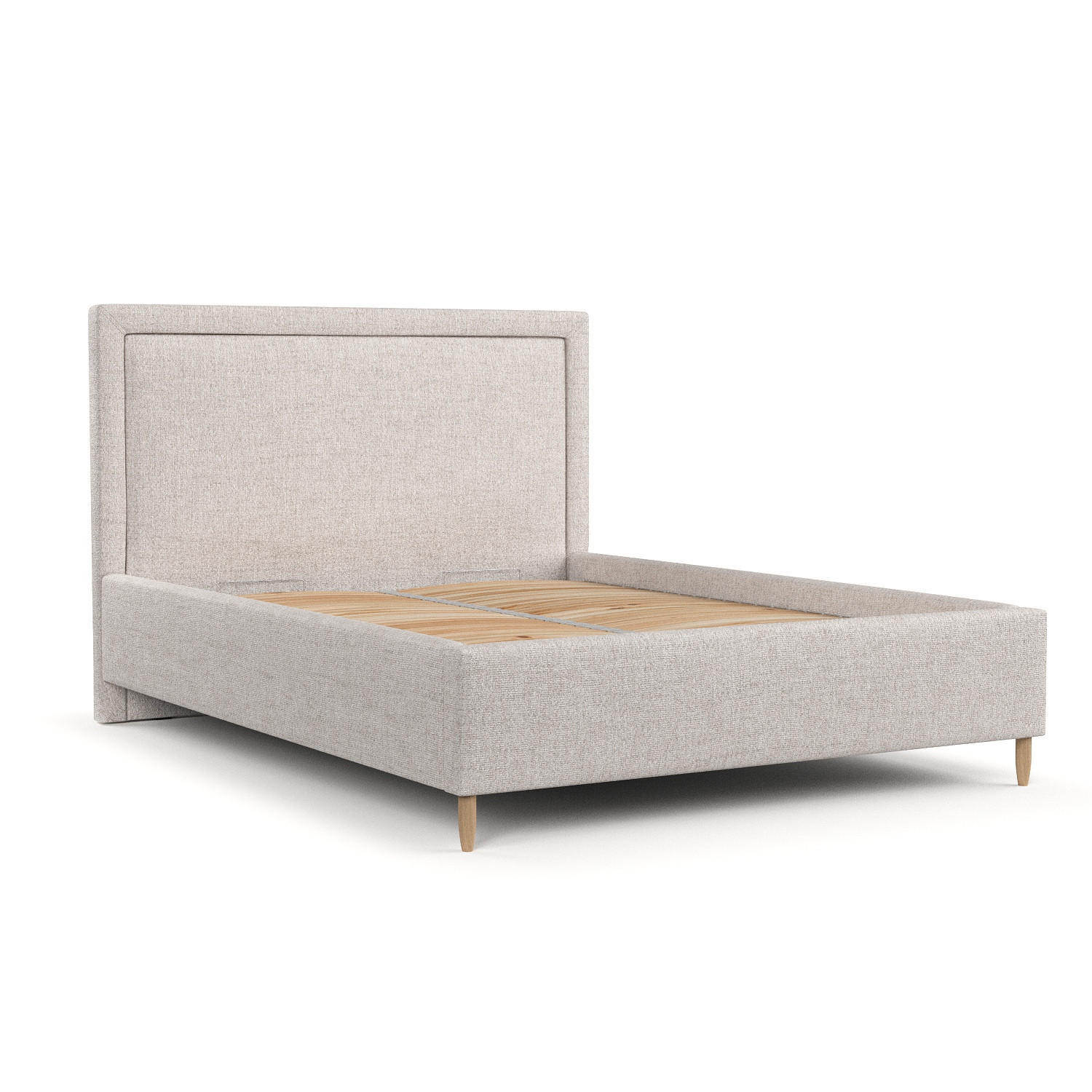 POLSTERBETT Vega 140/200 cm Hellbeige im Neve Stoff - Sandfarben/Naturfarben, Holz/Holzwerkstoff (140/200cm) - AltaBeds